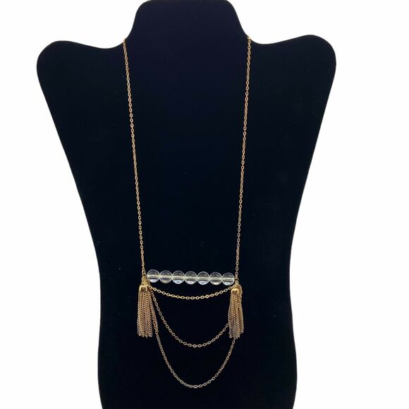 Moss Mills Gold Tone Barcelona Stone Necklace - Picture 1 of 13